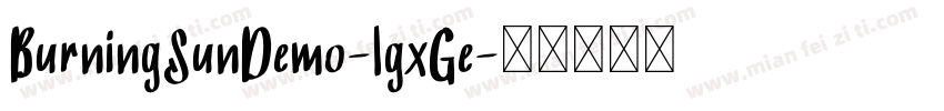 BurningSunDemo-lgxGe字体转换