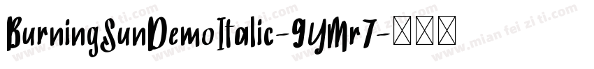 BurningSunDemoItalic-9YMr7字体转换