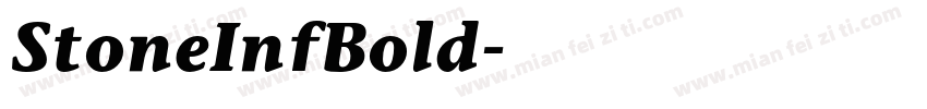 StoneInfBold字体转换