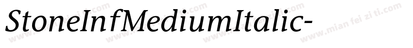 StoneInfMediumItalic字体转换