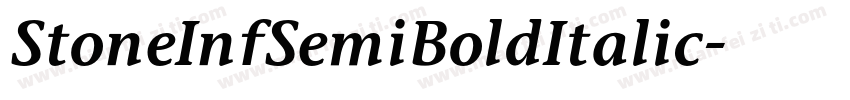 StoneInfSemiBoldItalic字体转换