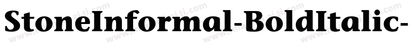StoneInformal-BoldItalic字体转换