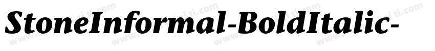 StoneInformal-BoldItalic字体转换