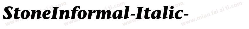 StoneInformal-Italic字体转换