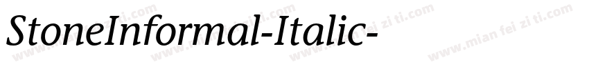 StoneInformal-Italic字体转换