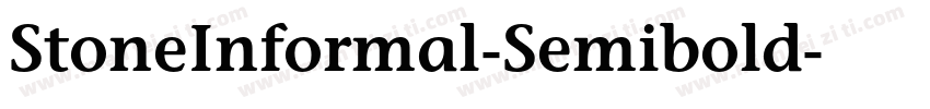 StoneInformal-Semibold字体转换