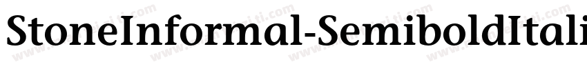 StoneInformal-SemiboldItalic字体转换
