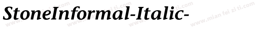 StoneInformal-Italic字体转换