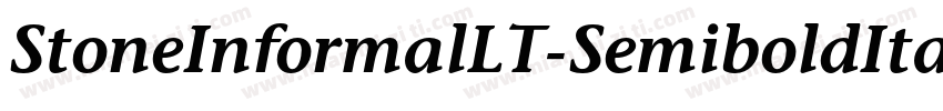 StoneInformalLT-SemiboldItalic字体转换