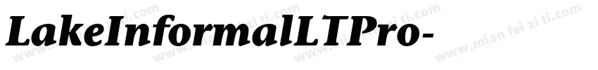 LakeInformalLTPro字体转换