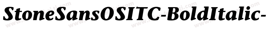 StoneSansOSITC-BoldItalic字体转换