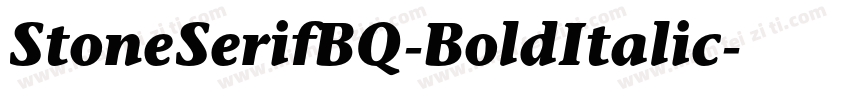 StoneSerifBQ-BoldItalic字体转换