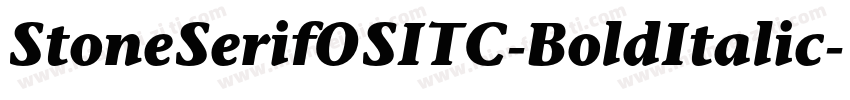 StoneSerifOSITC-BoldItalic字体转换