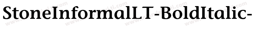 StoneInformalLT-BoldItalic字体转换