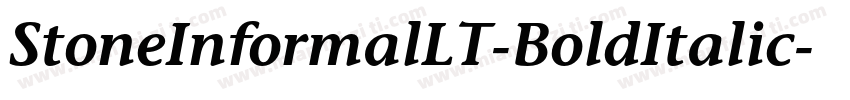 StoneInformalLT-BoldItalic字体转换