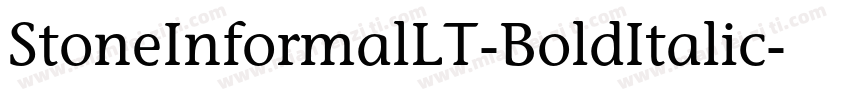 StoneInformalLT-BoldItalic字体转换
