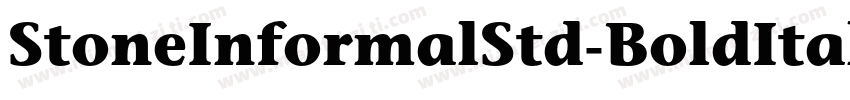 StoneInformalStd-BoldItalic字体转换