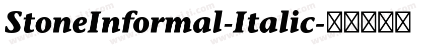 StoneInformal-Italic字体转换
