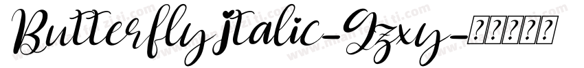ButterflyItalic-Gzxy字体转换
