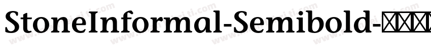 StoneInformal-Semibold字体转换