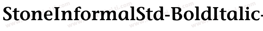 StoneInformalStd-BoldItalic字体转换