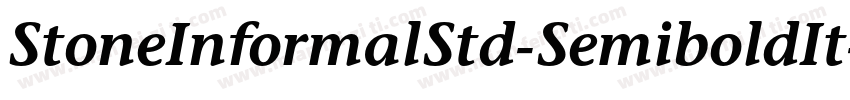 StoneInformalStd-SemiboldIt字体转换
