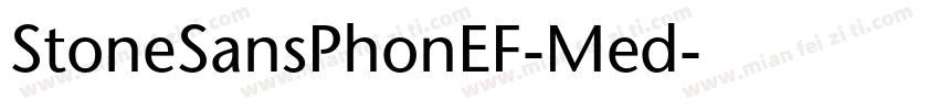 StoneSansPhonEF-Med字体转换