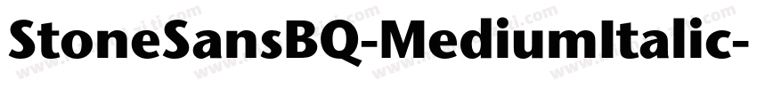 StoneSansBQ-MediumItalic字体转换