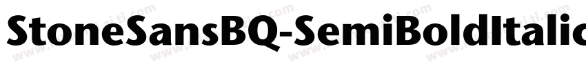 StoneSansBQ-SemiBoldItalic字体转换