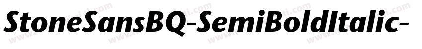 StoneSansBQ-SemiBoldItalic字体转换