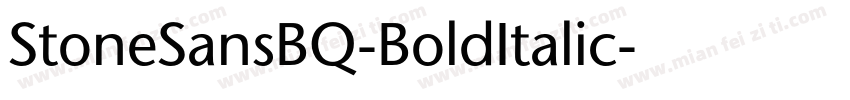 StoneSansBQ-BoldItalic字体转换