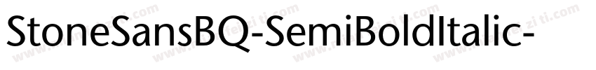 StoneSansBQ-SemiBoldItalic字体转换