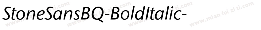 StoneSansBQ-BoldItalic字体转换