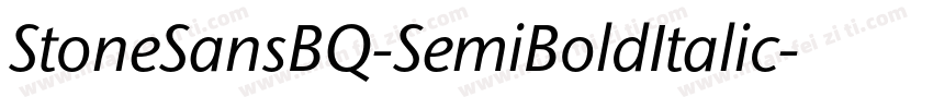 StoneSansBQ-SemiBoldItalic字体转换