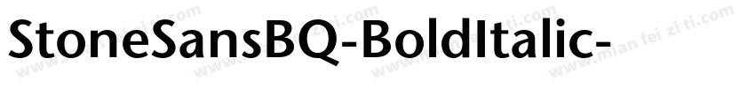 StoneSansBQ-BoldItalic字体转换