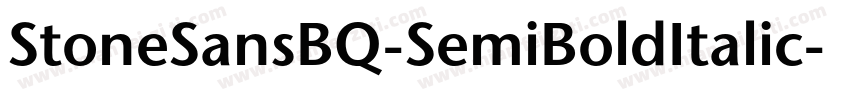 StoneSansBQ-SemiBoldItalic字体转换