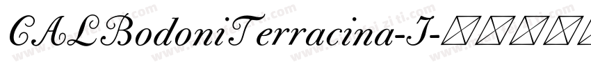 CALBodoniTerracina-I字体转换