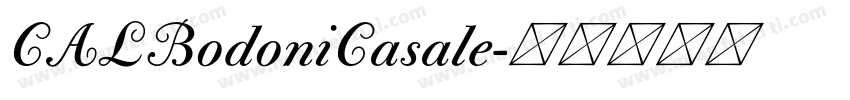 CALBodoniCasale字体转换