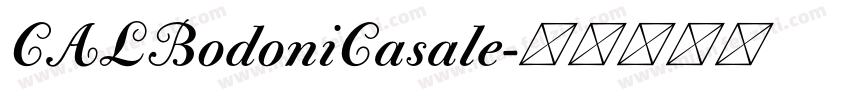 CALBodoniCasale字体转换