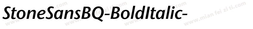 StoneSansBQ-BoldItalic字体转换