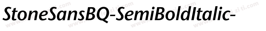 StoneSansBQ-SemiBoldItalic字体转换
