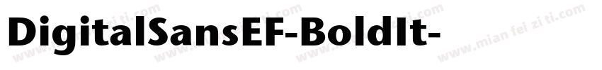 DigitalSansEF-BoldIt字体转换