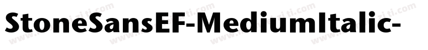 StoneSansEF-MediumItalic字体转换