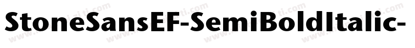 StoneSansEF-SemiBoldItalic字体转换