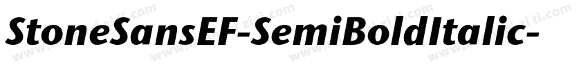 StoneSansEF-SemiBoldItalic字体转换