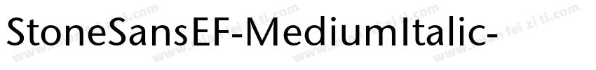 StoneSansEF-MediumItalic字体转换