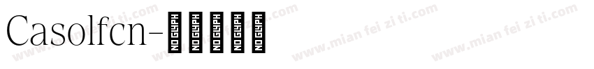 Casolfcn字体转换