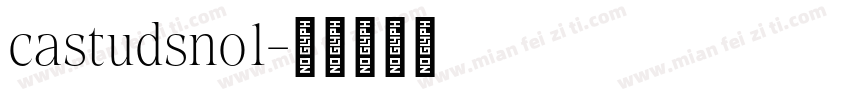 castudsno1字体转换