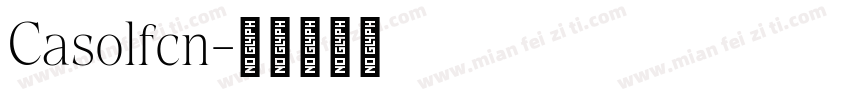 Casolfcn字体转换