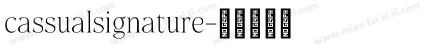 cassualsignature字体转换
